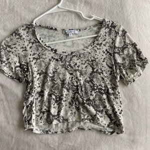 Cute snake skin crop top